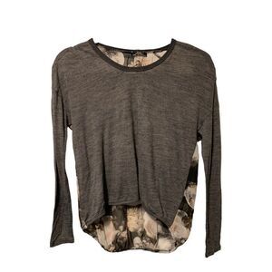 ZARA sheer floral back 3/4 sleeve ladies top Ladies Small